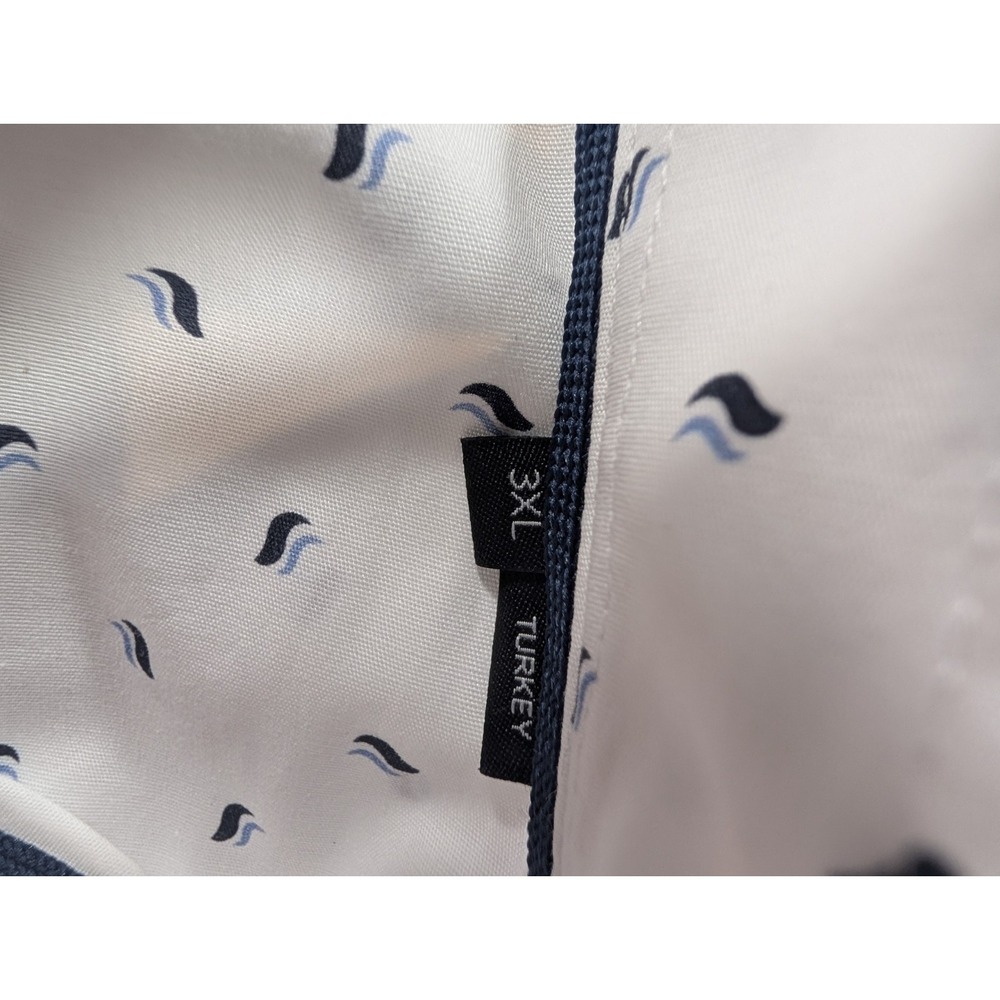 Hugo Boss Mens Short Sleeve Button Down Shirt White Geometric Micro Print 3XL - Picture 4 of 16